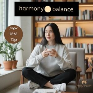 New Harmony Balance Women's Sz S Ultrasoft Oversized Gray Sweatshirt Thumpholes